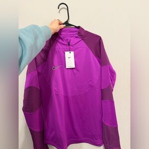 Nike Women's Two-Tone Purple Quarter Zip